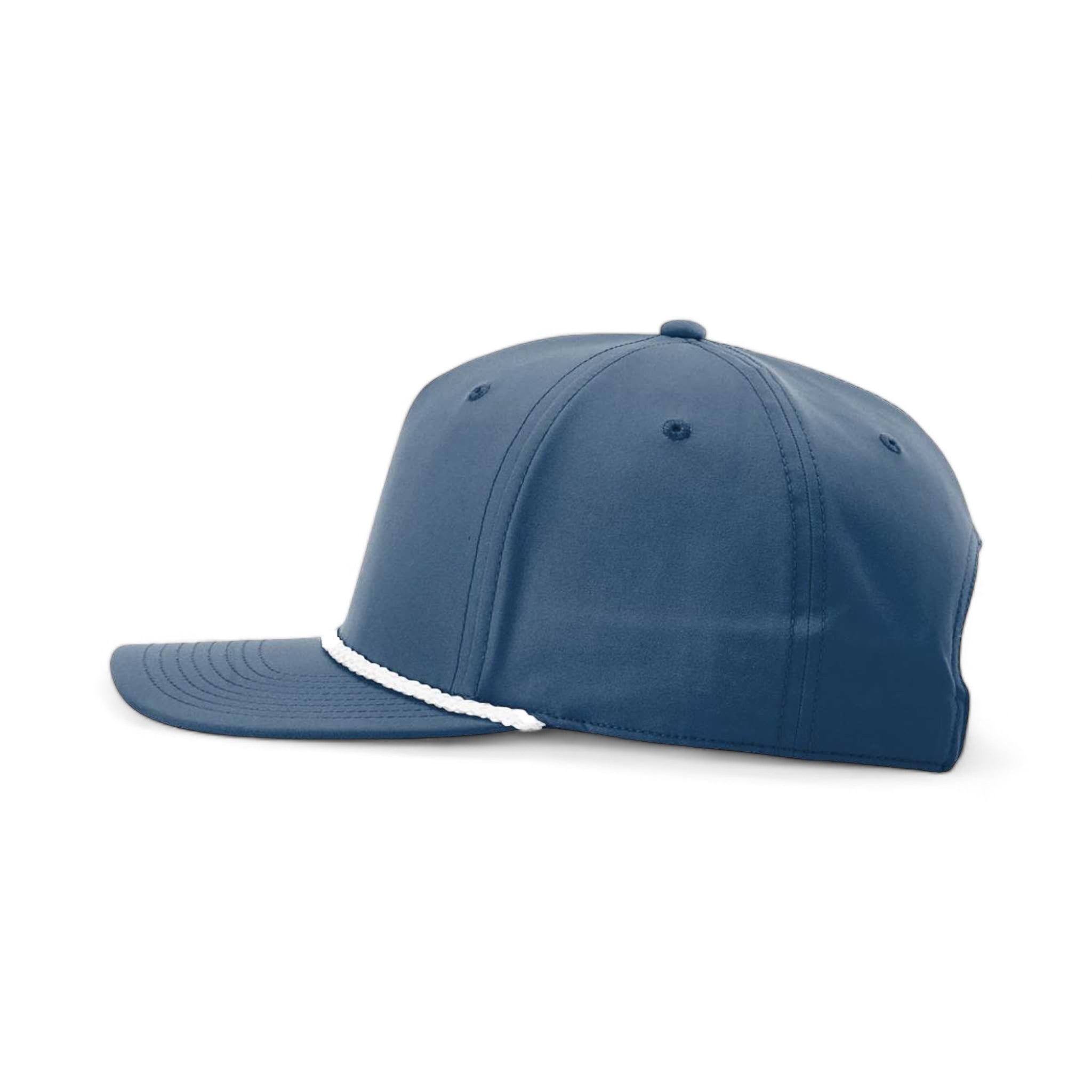 Side view of Richardson 258 custom hat in light blue and white