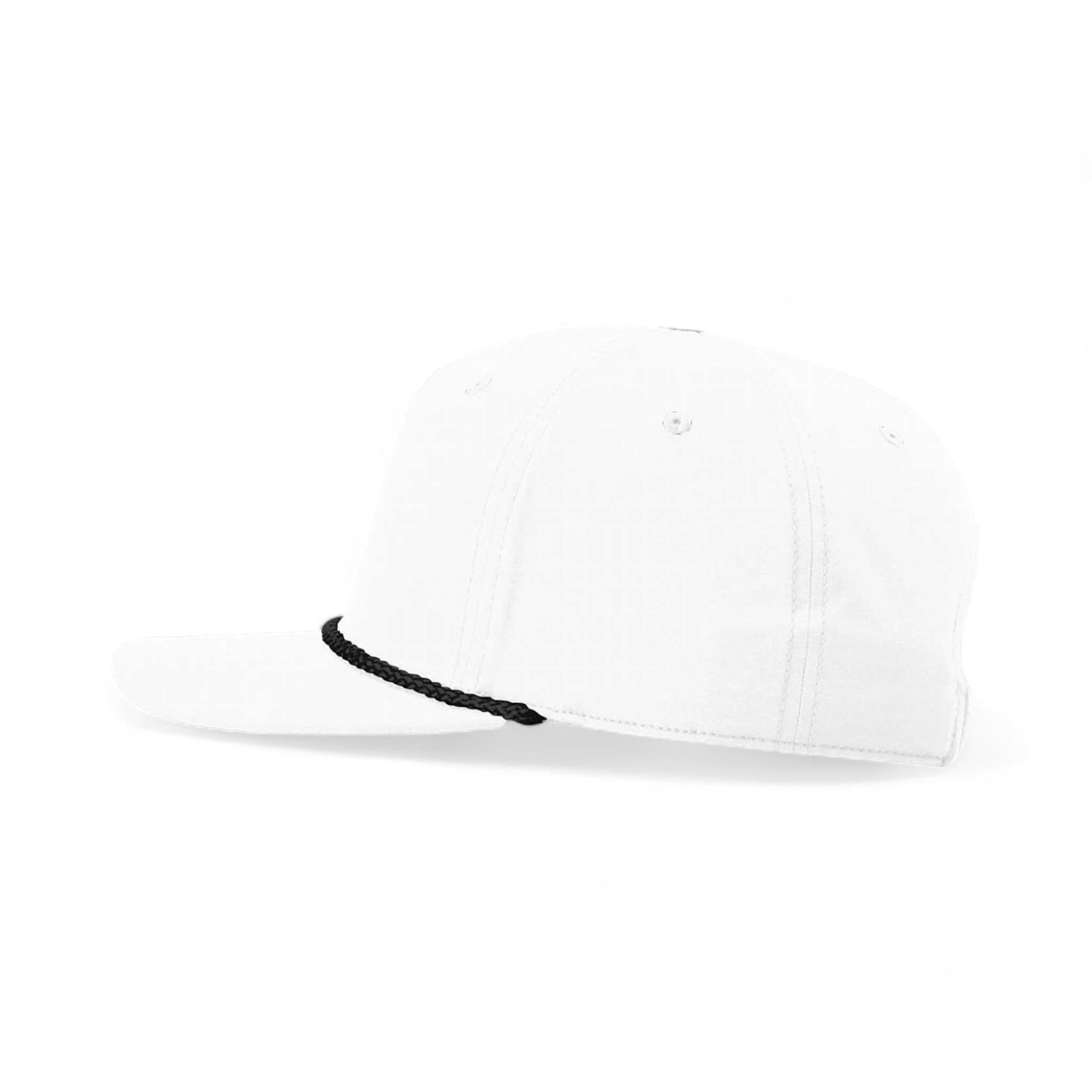 Side view of Richardson 258 custom hat in white and black