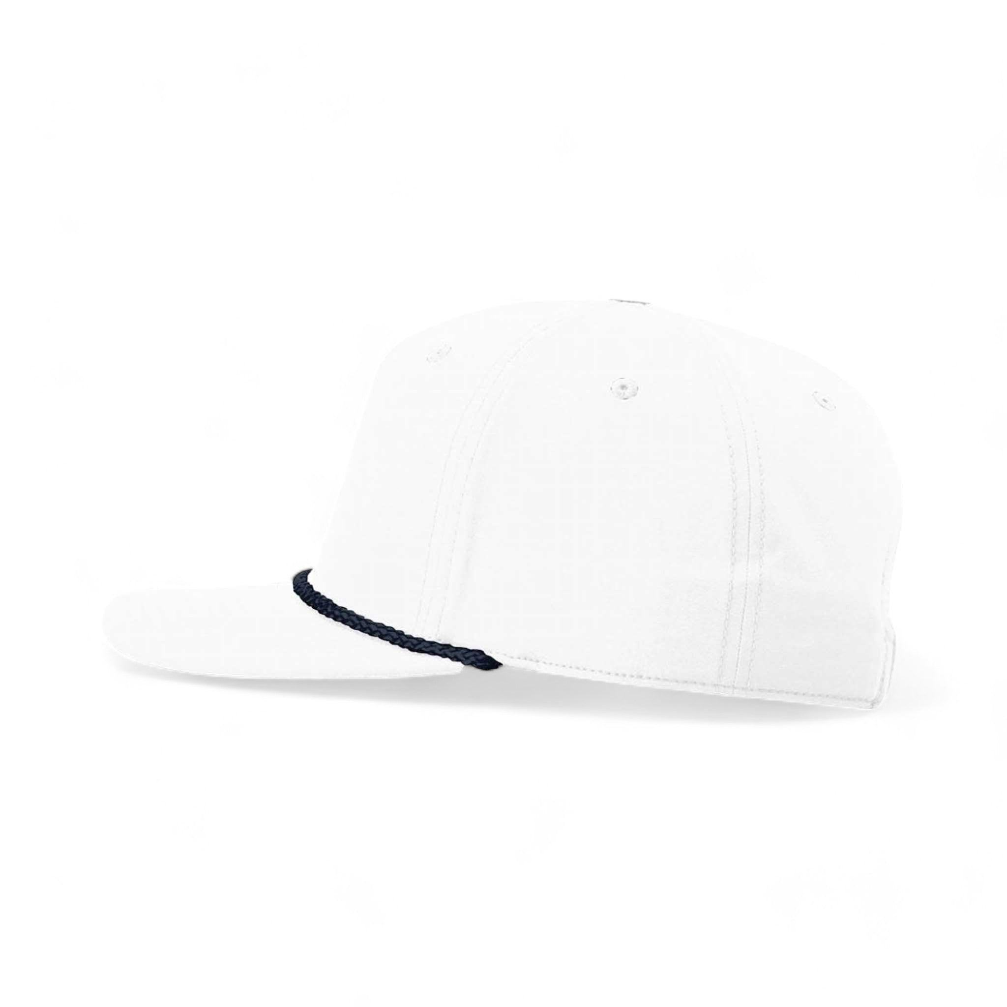 Side view of Richardson 258 custom hat in white and navy