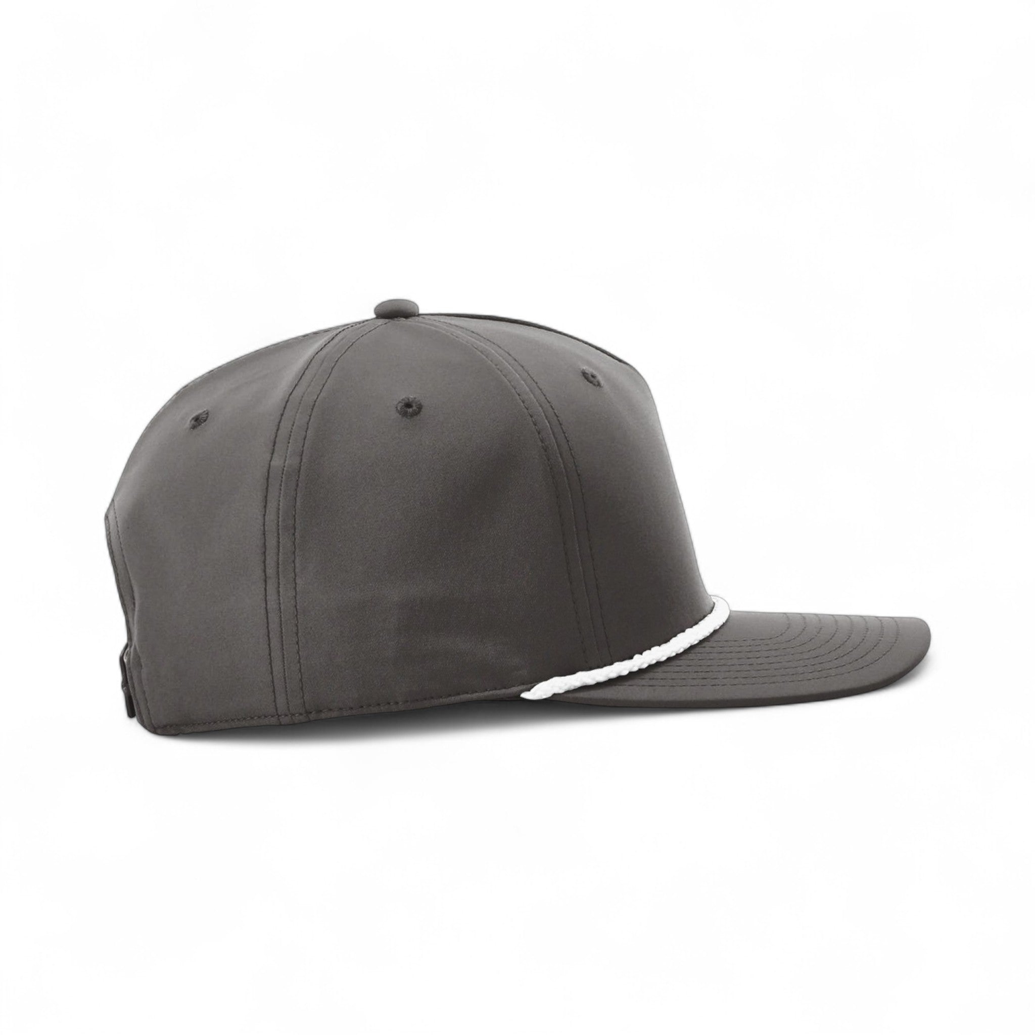 Right side view of Richardson 258 custom hat in dark grey and white