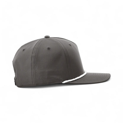 Right side view of Richardson 258 custom hat in dark grey and white