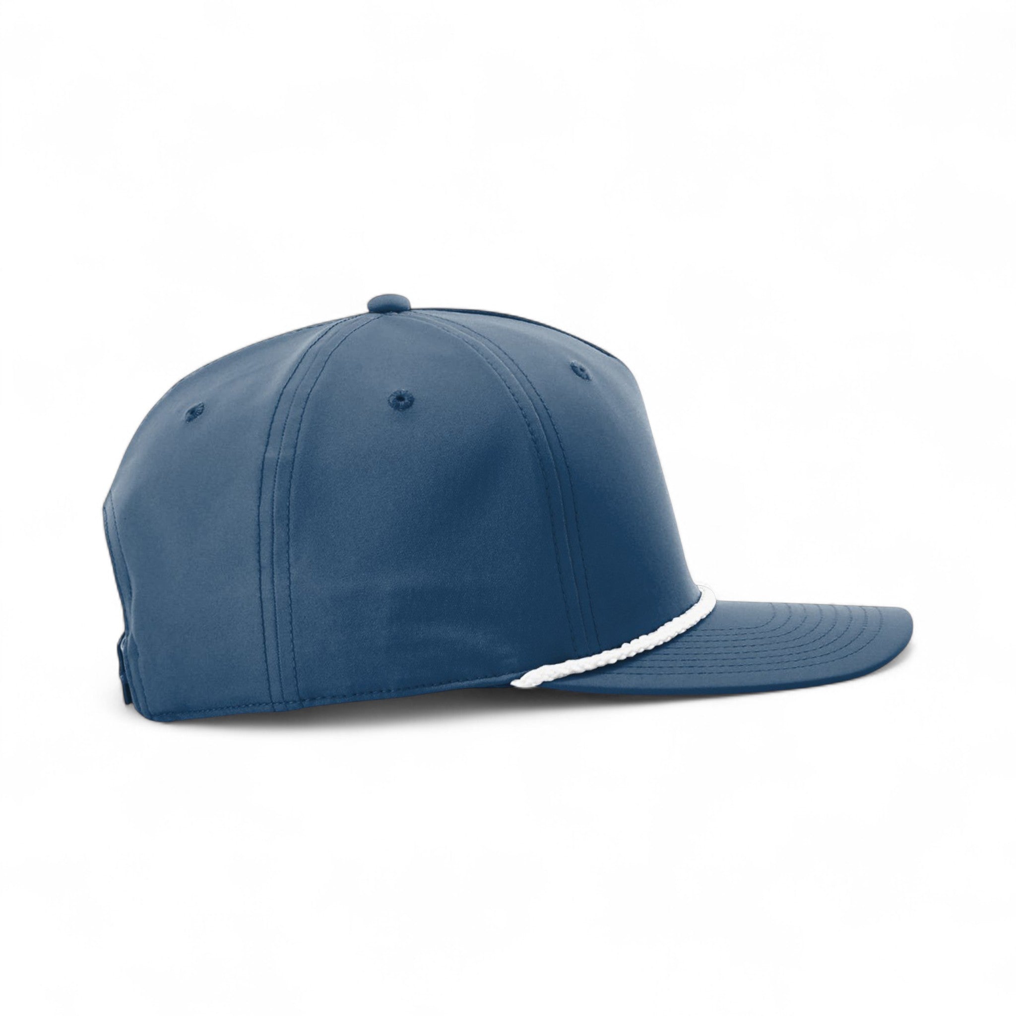Right side view of Richardson 258 custom hat in light blue and white