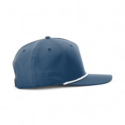 Right side view of Richardson 258 custom hat in light blue and white