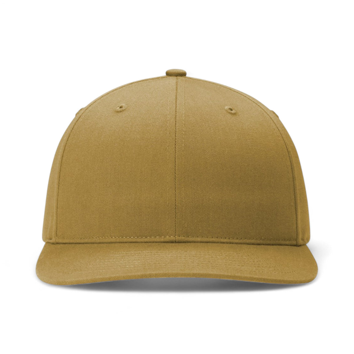 Front view of Richardson 312 custom hat in amber gold