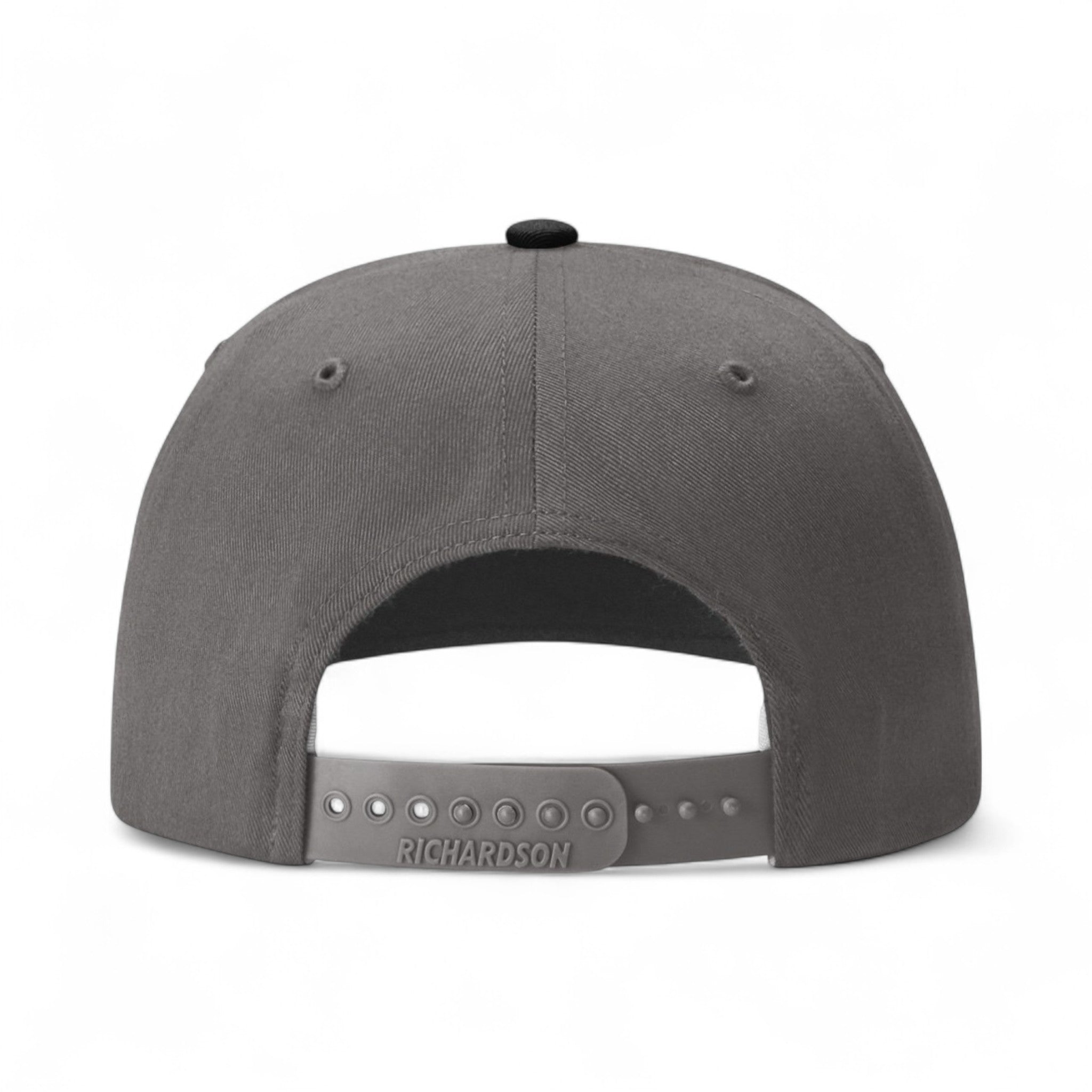 Back view of Richardson 312 custom hat in black and charcoal