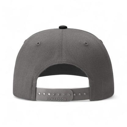 Back view of Richardson 312 custom hat in black and charcoal
