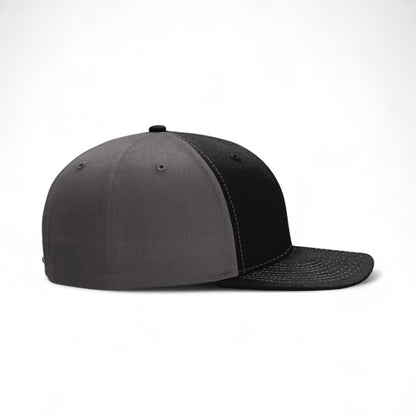 Right side view of Richardson 312 custom hat in black and charcoal