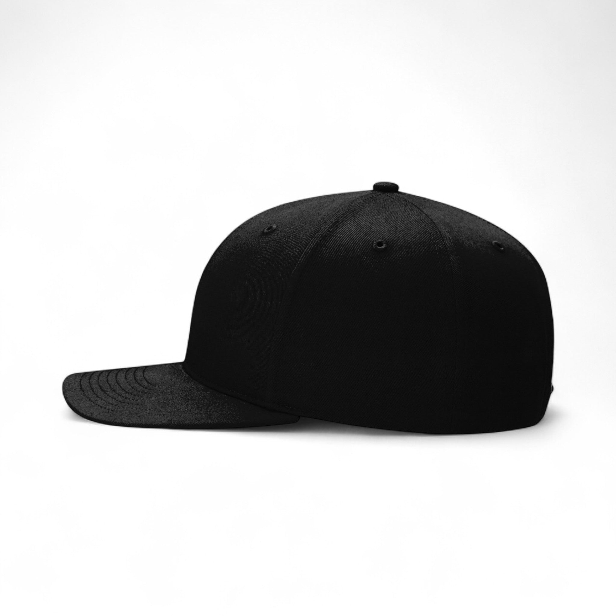 Left side view of Richardson 312 custom hat in black