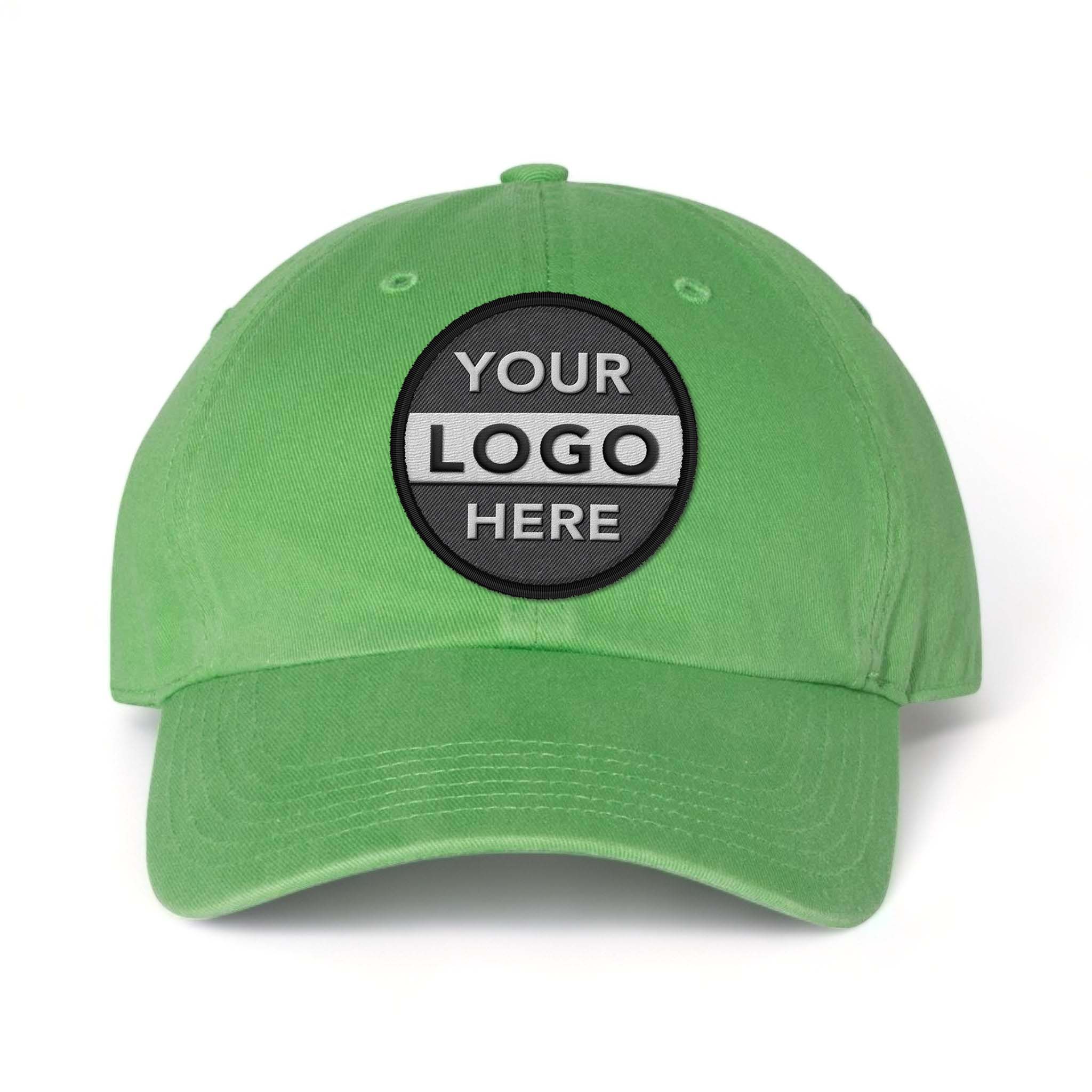 Richardson 320 custom embroidered patch hat in lime