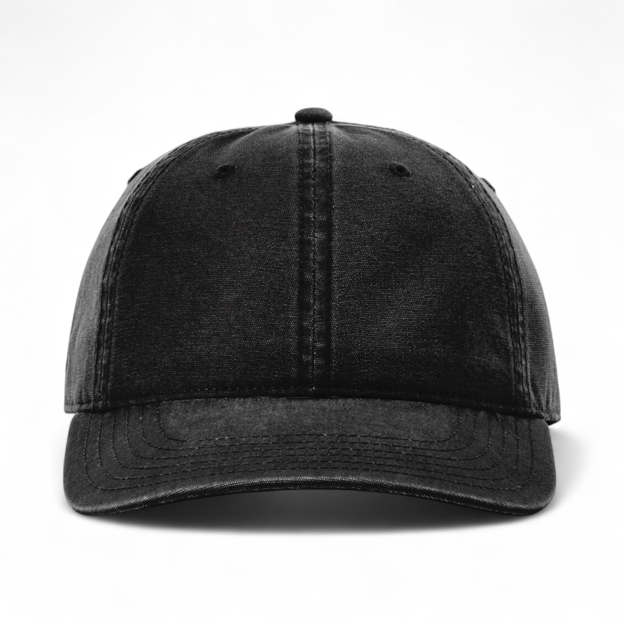 Front view of Richardson 324RE custom hat in black