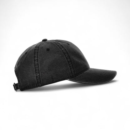 Right side view of Richardson 324RE custom hat in black