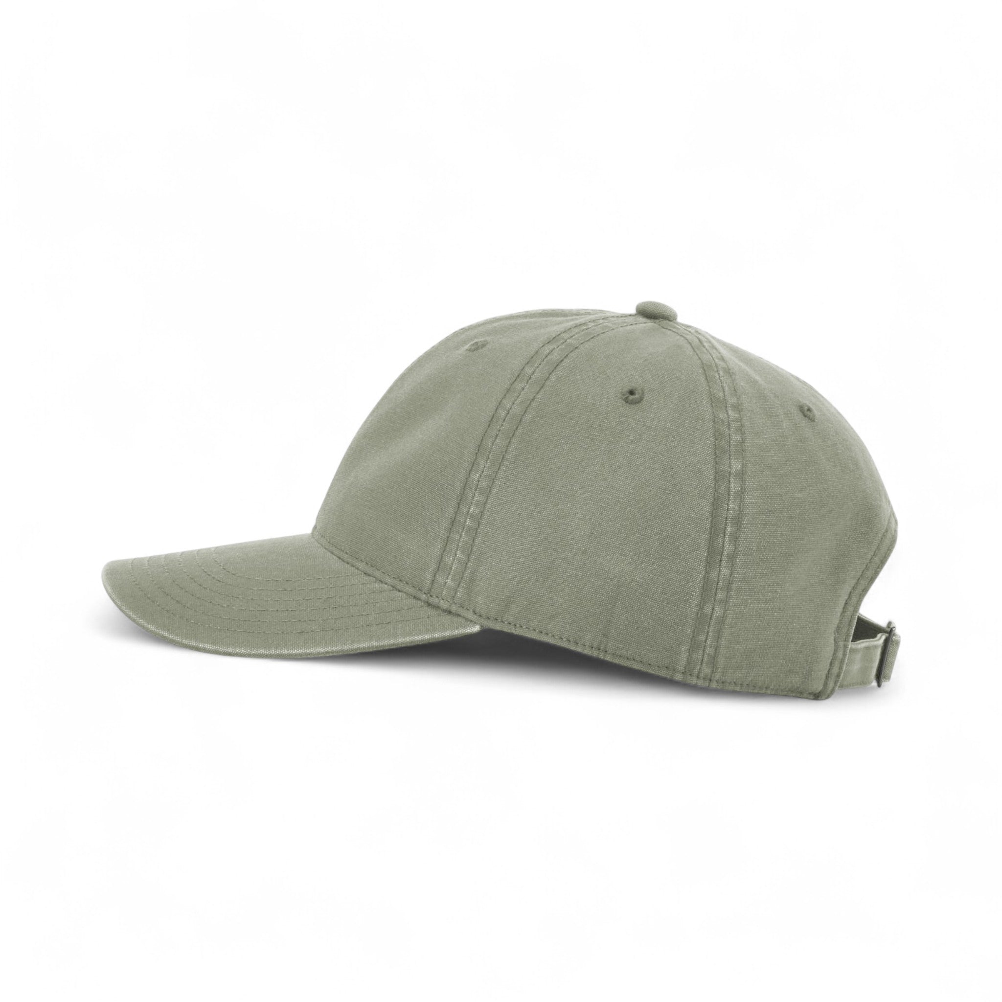 Left side view of Richardson 324RE custom hat in olive green