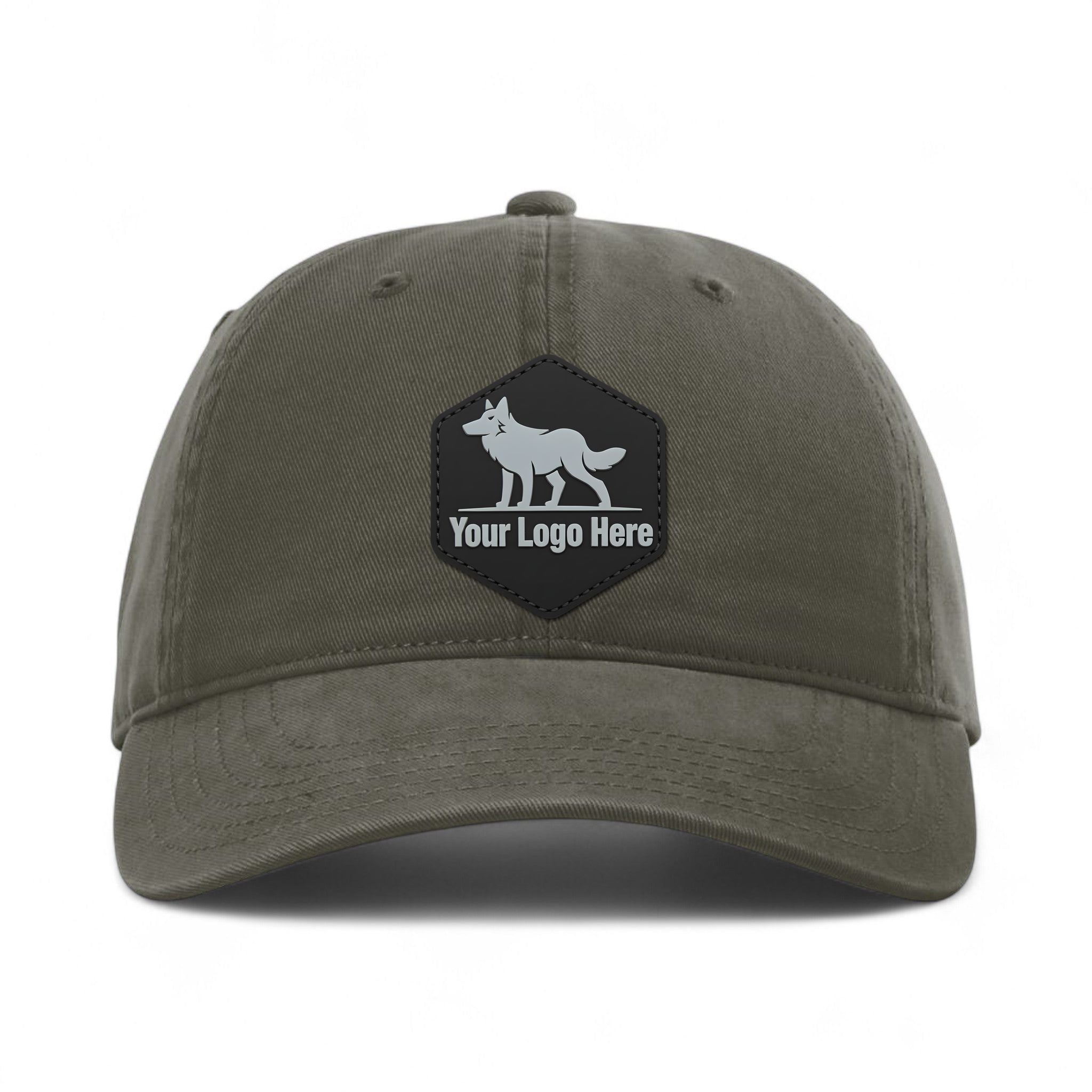 PVC patch preview of Richardson 326 custom hat in army green