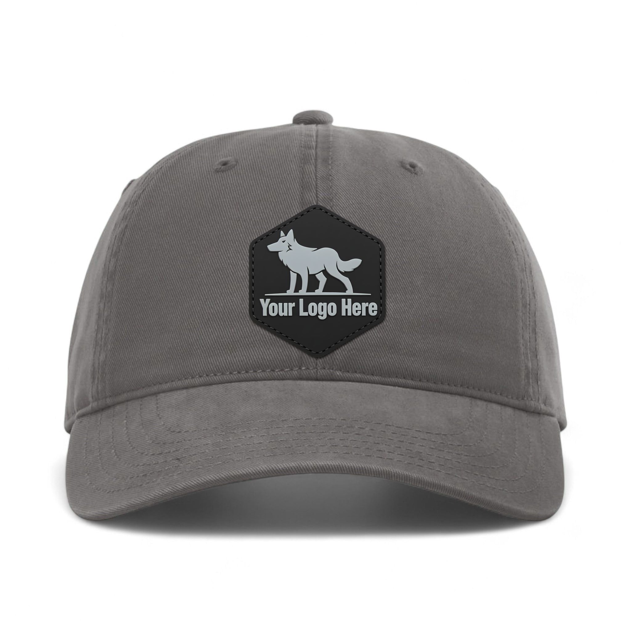 PVC patch preview of Richardson 326 custom hat in charcoal
