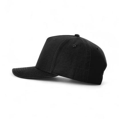 Left side view of Richardson 336 custom hat in black