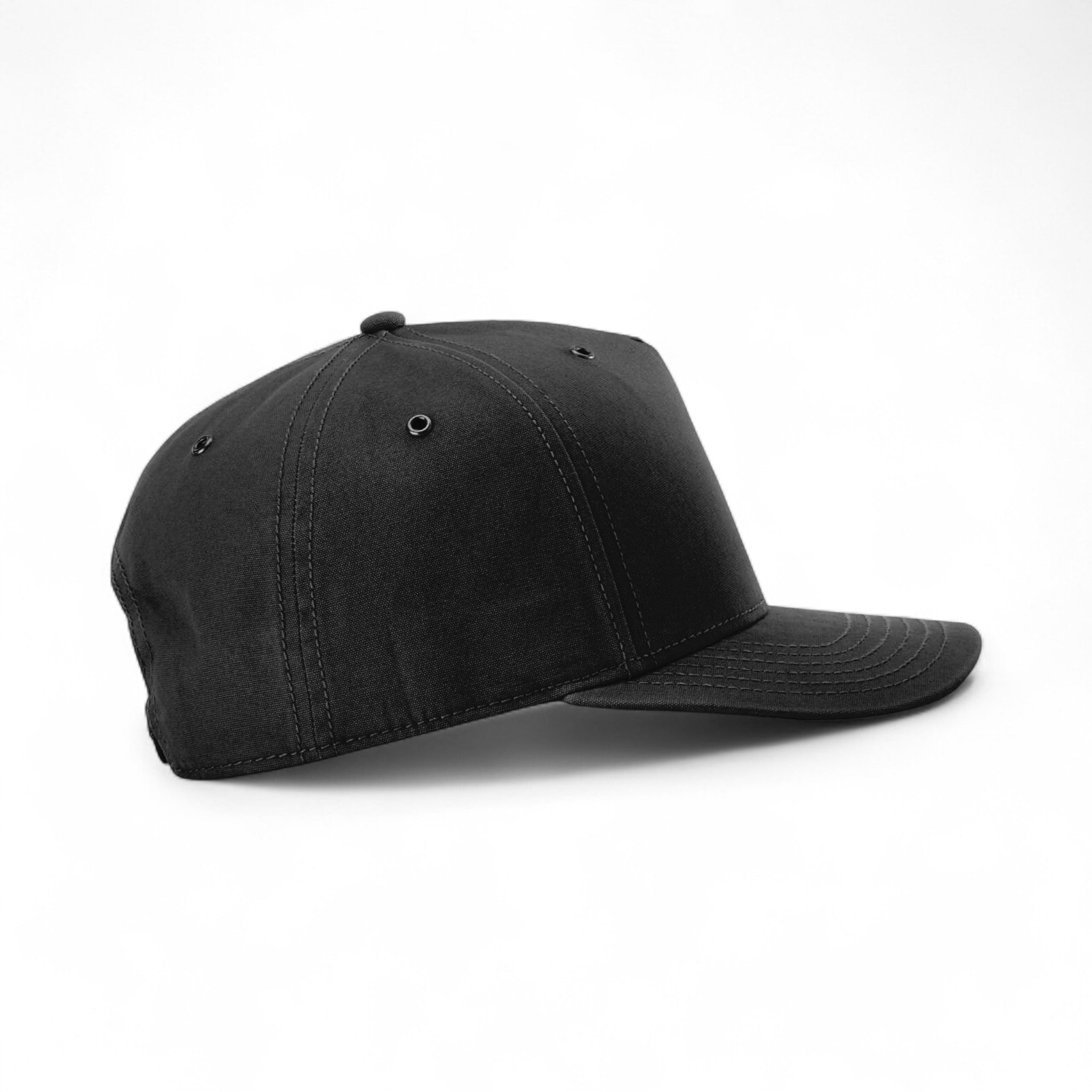 Right side view of Richardson 336 custom hat in black