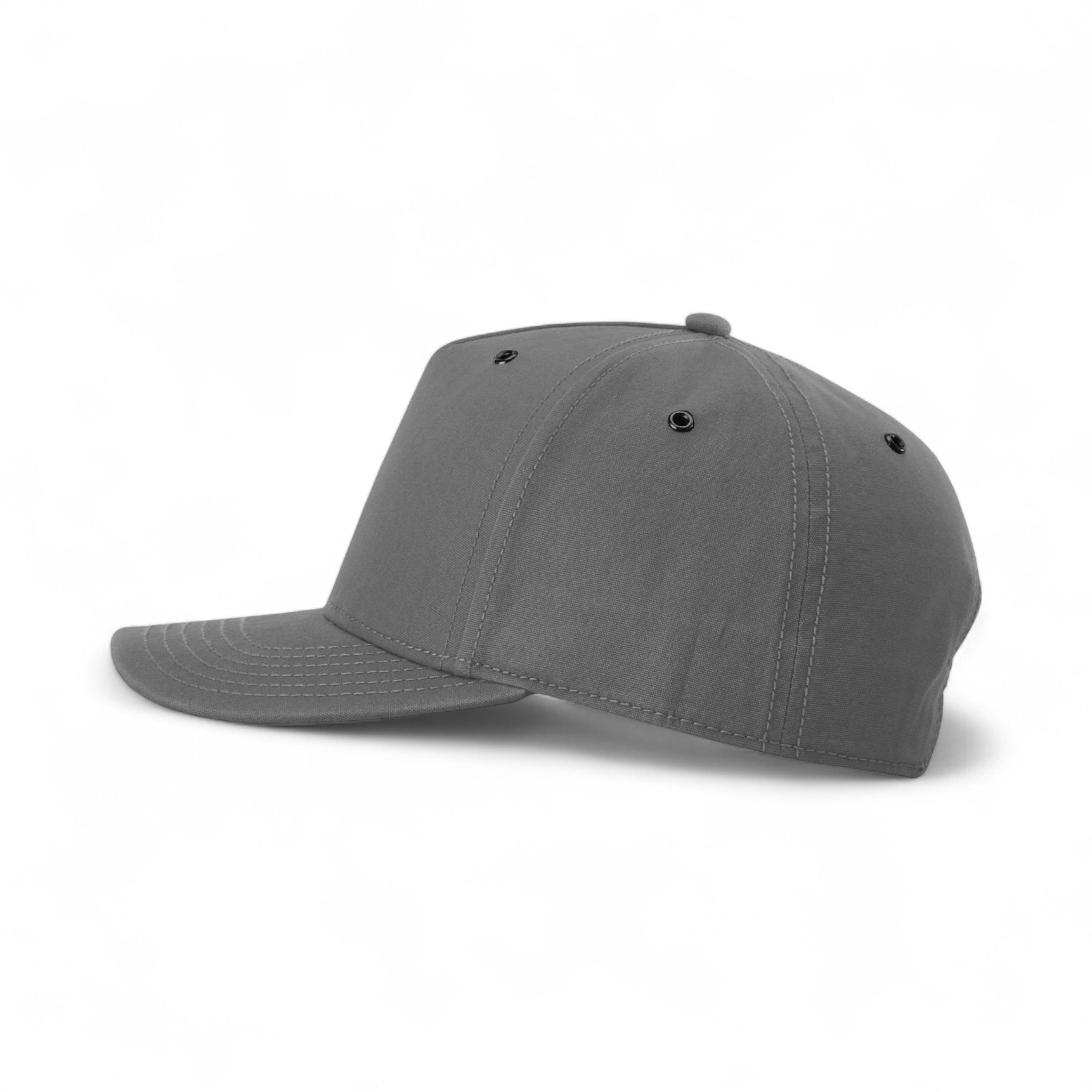 Left side view of Richardson 336 custom hat in dark grey
