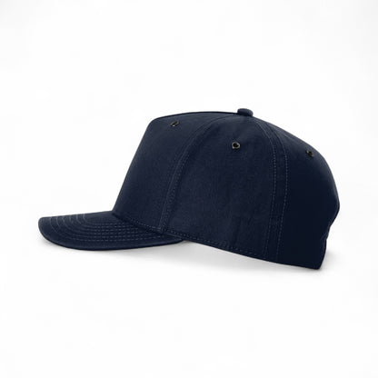 Left side view of Richardson 336 custom hat in navy