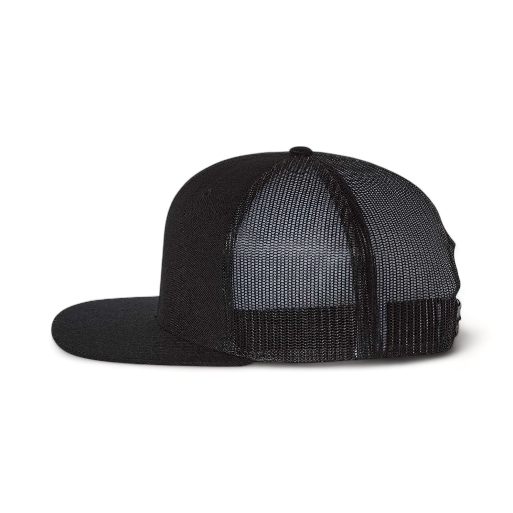 Side view of Richardson 511 custom hat in black and black