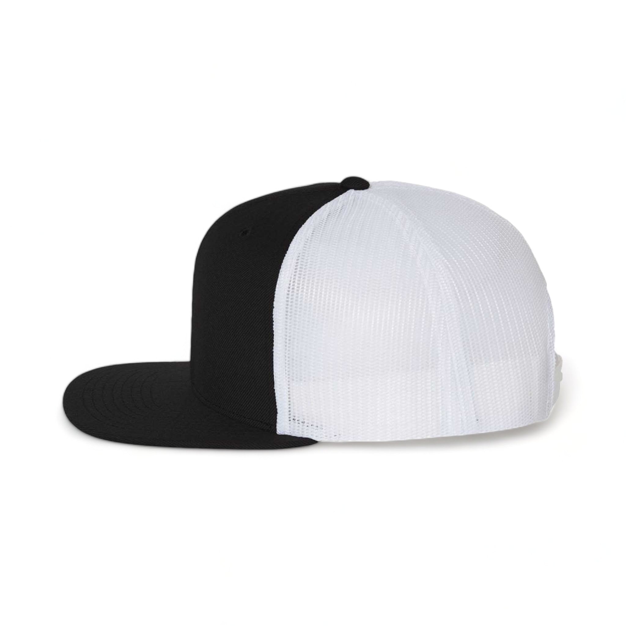 Side view of Richardson 511 custom hat in black and white