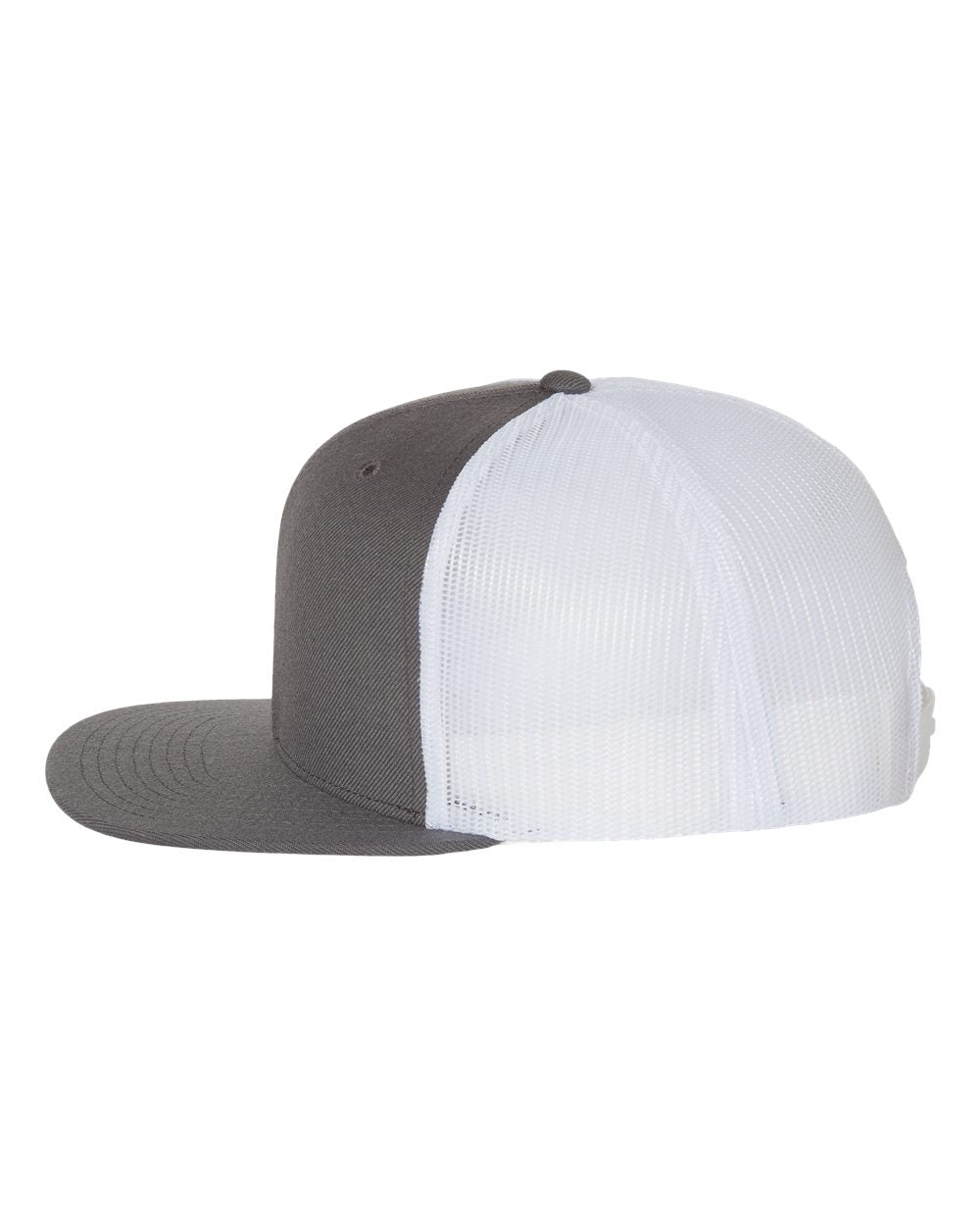 Side view of Richardson 511 custom hat in charcoal and white