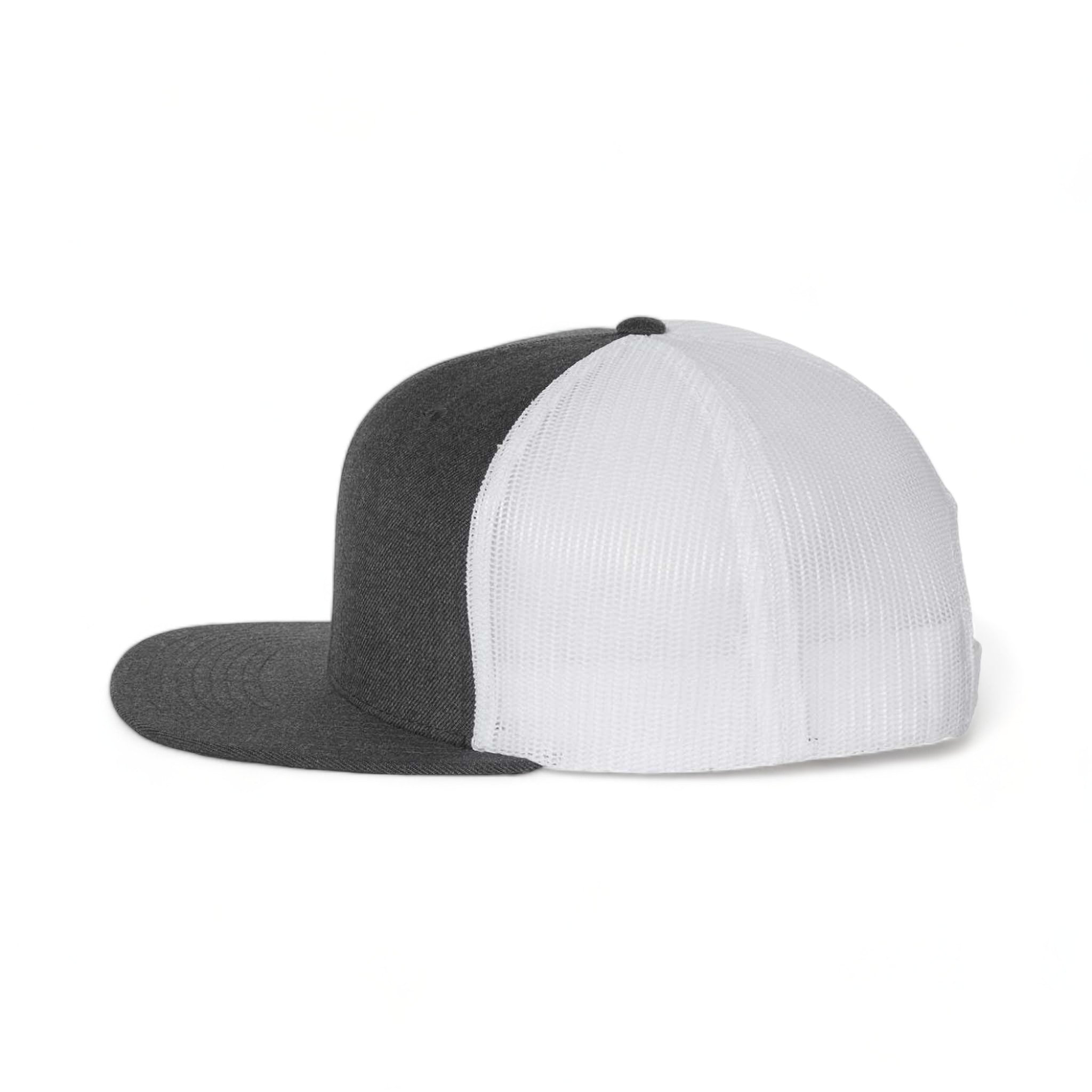 Side view of Richardson 511 custom hat in heather charcoal and white