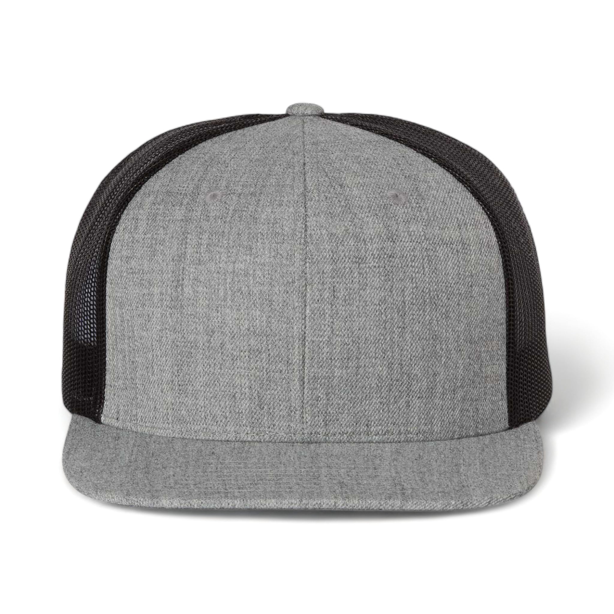 Front view of Richardson 511 custom hat in heather grey and black