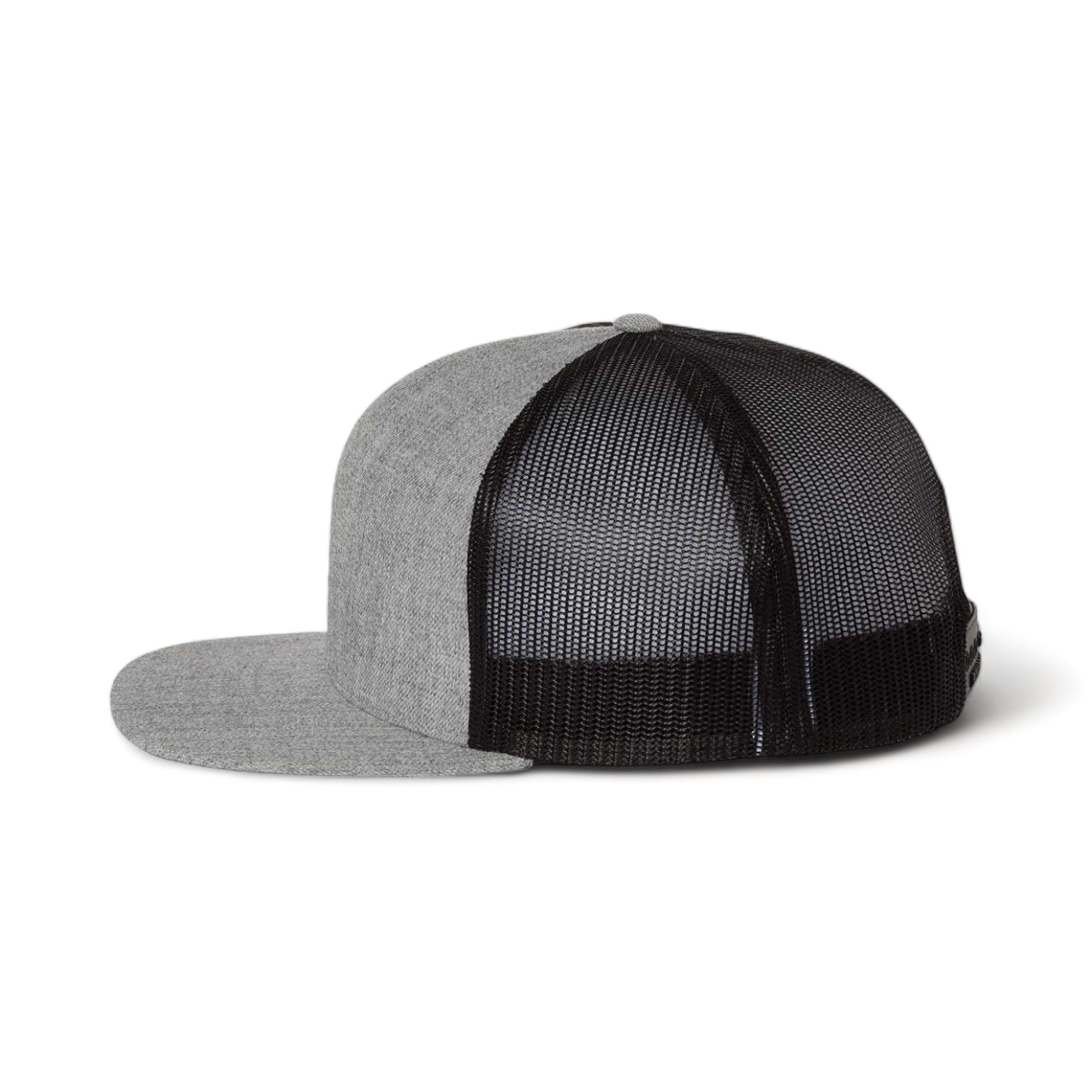 Side view of Richardson 511 custom hat in heather grey and black