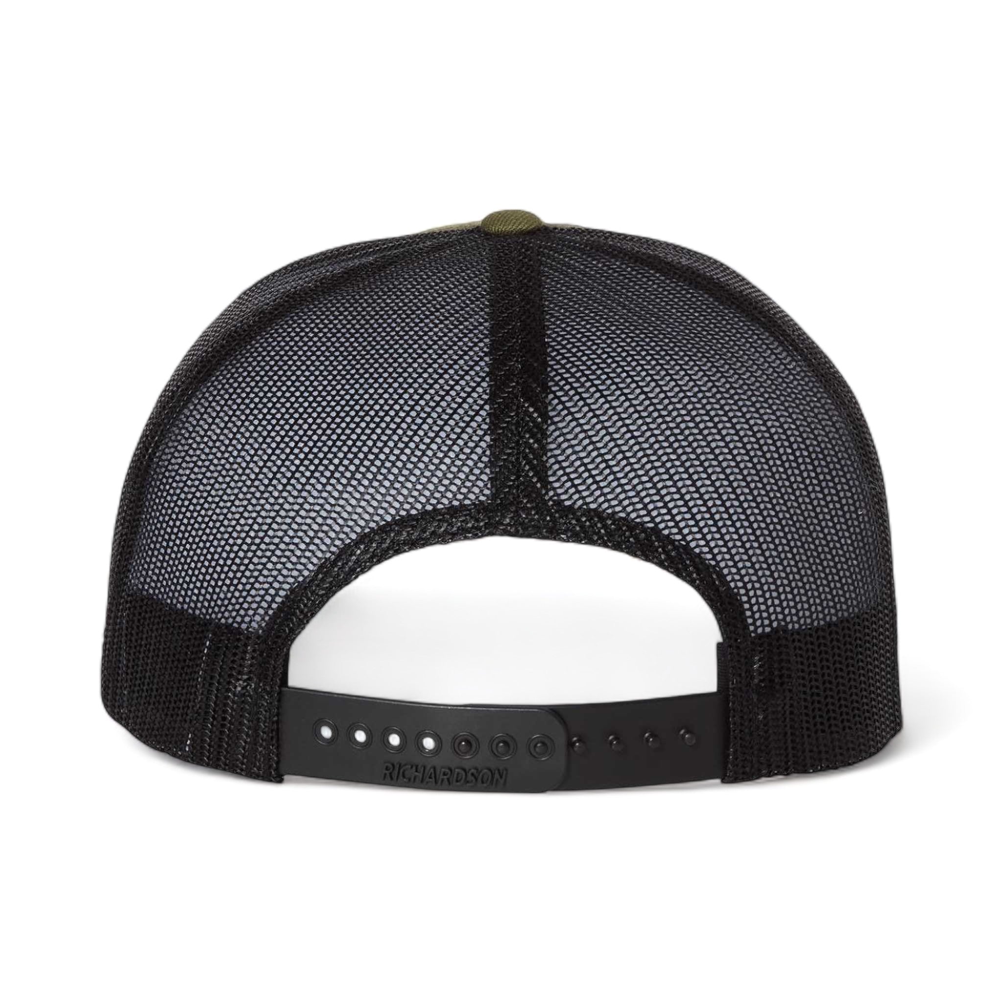 Back view of Richardson 511 custom hat in loden and black