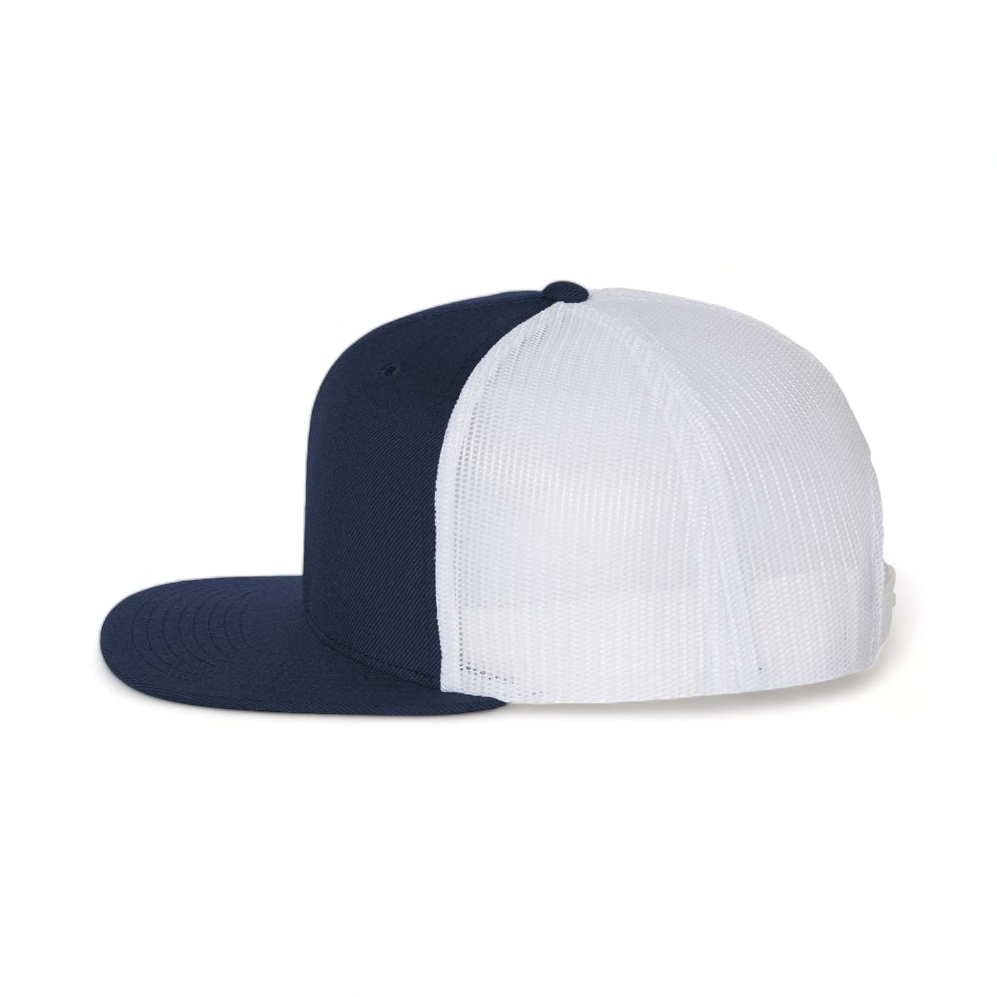 Side view of Richardson 511 custom hat in navy and white