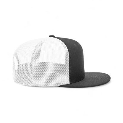 Right side view of Richardson 511 custom hat in black and white