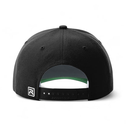 Back view of Richardson 512 custom hat in black