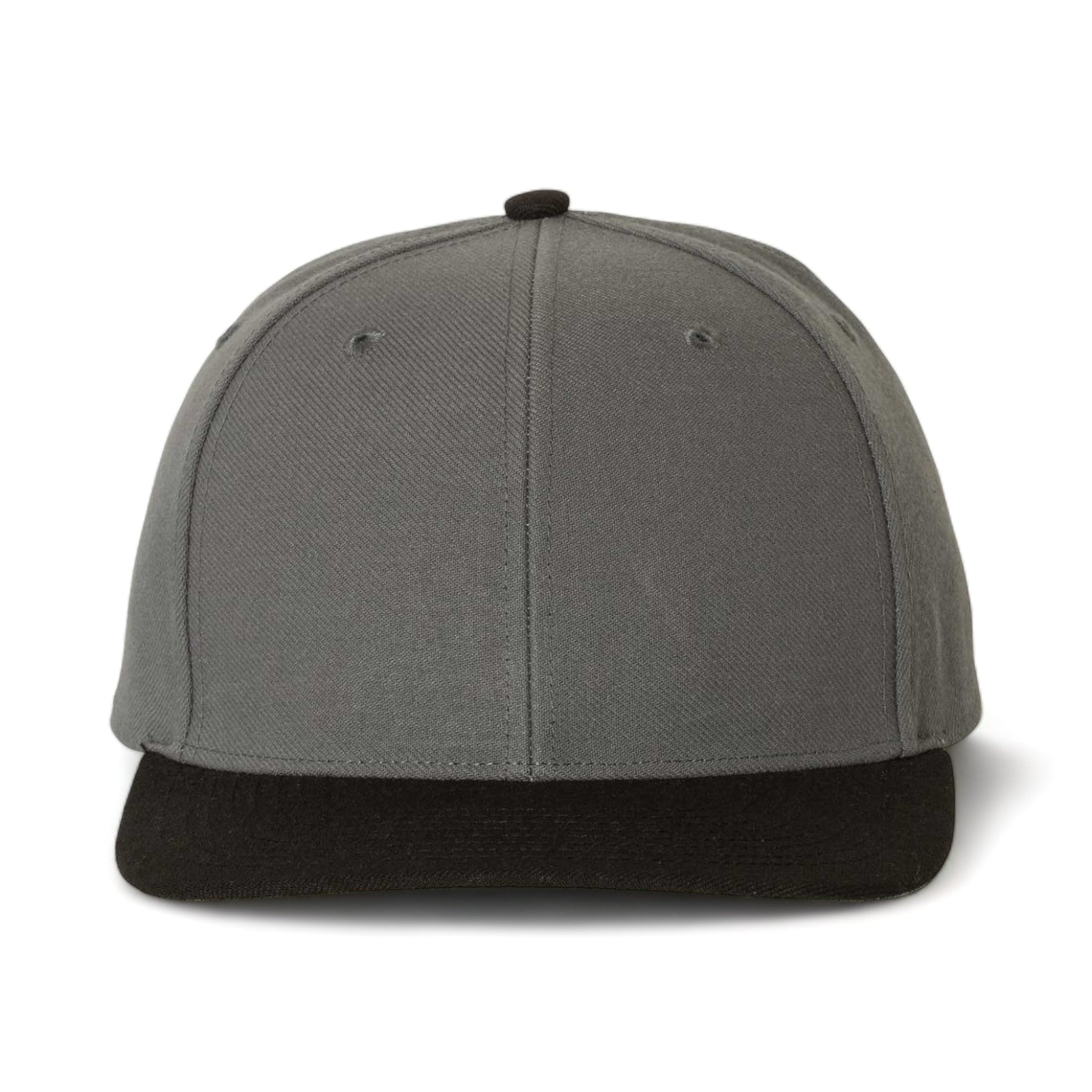 Front view of Richardson 514 custom hat in charcoal and black
