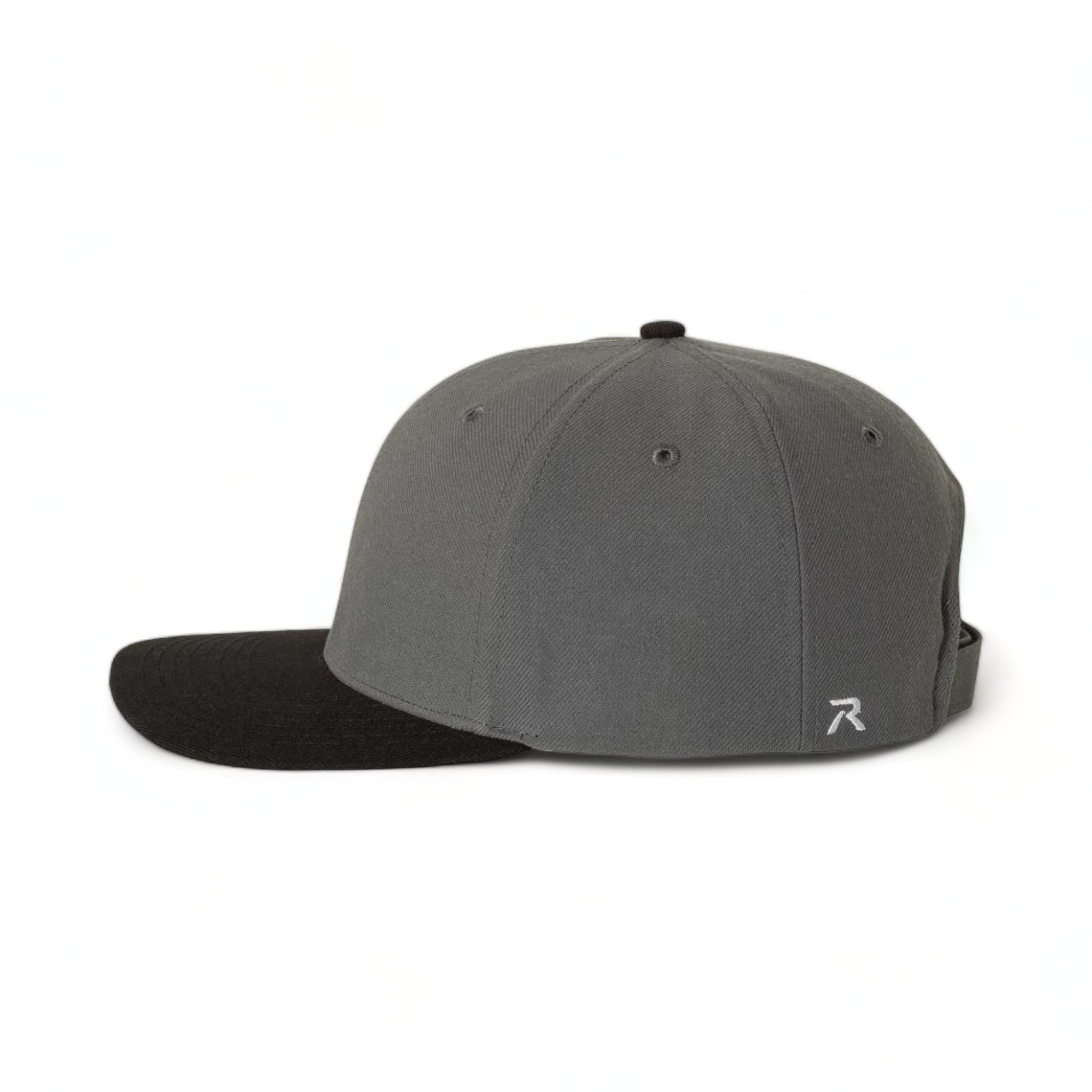 Side view of Richardson 514 custom hat in charcoal and black
