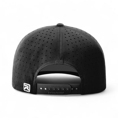 Back view of Richardson 632 custom hat in black
