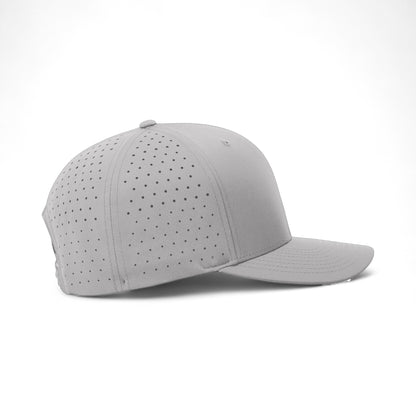 Right side view of Richardson 632 custom hat in grey