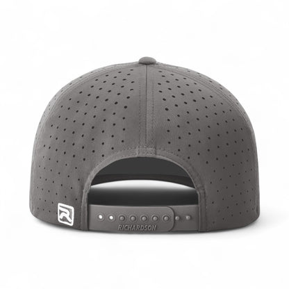 Back view of Richardson 632 custom hat in charcoal