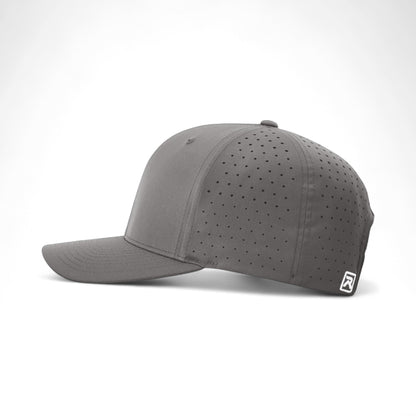 Left side view of Richardson 632 custom hat in charcoal