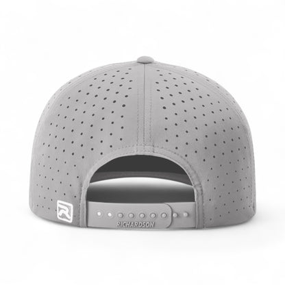 Back view of Richardson 632 custom hat in grey