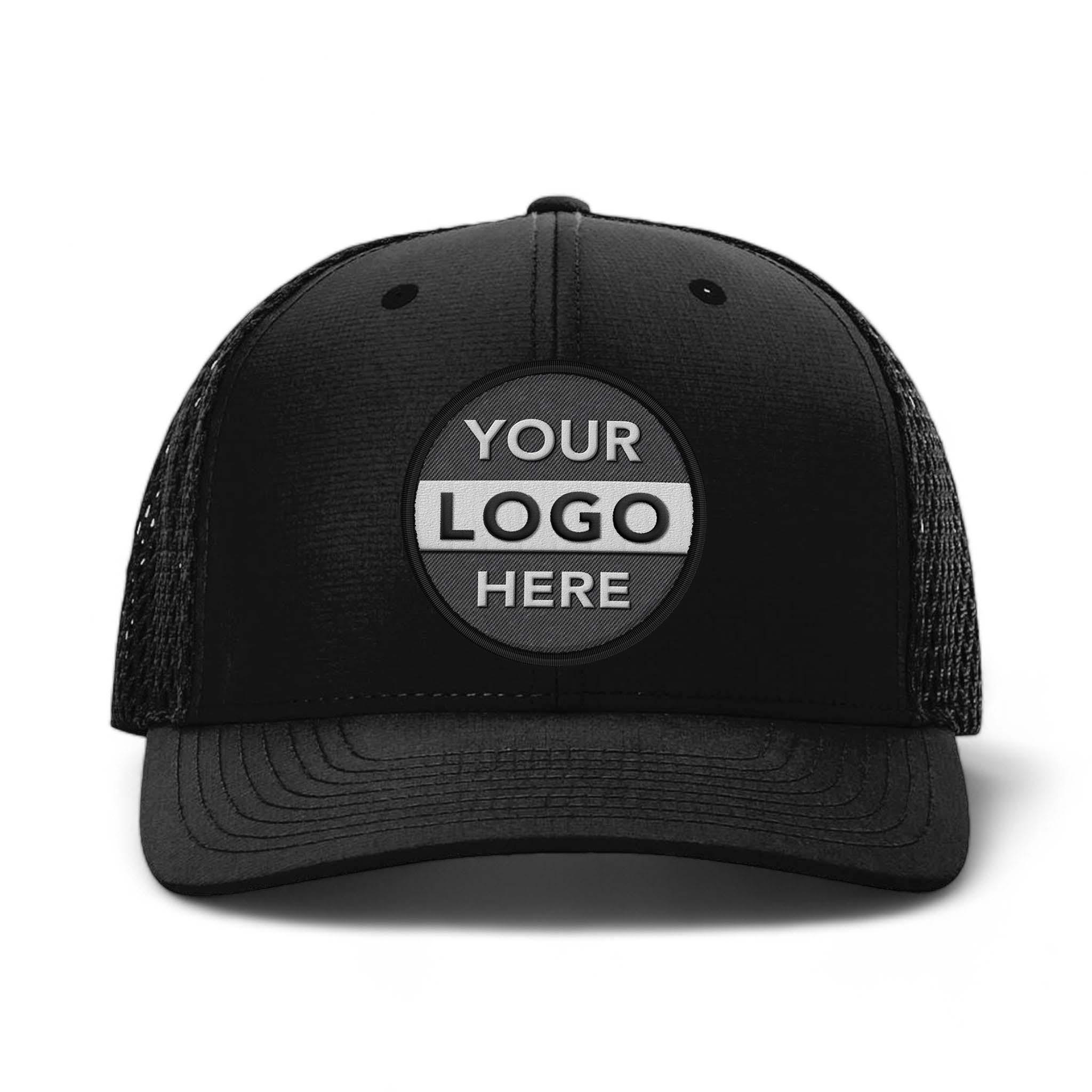 Richardson 835 custom embroidered patch hat in black