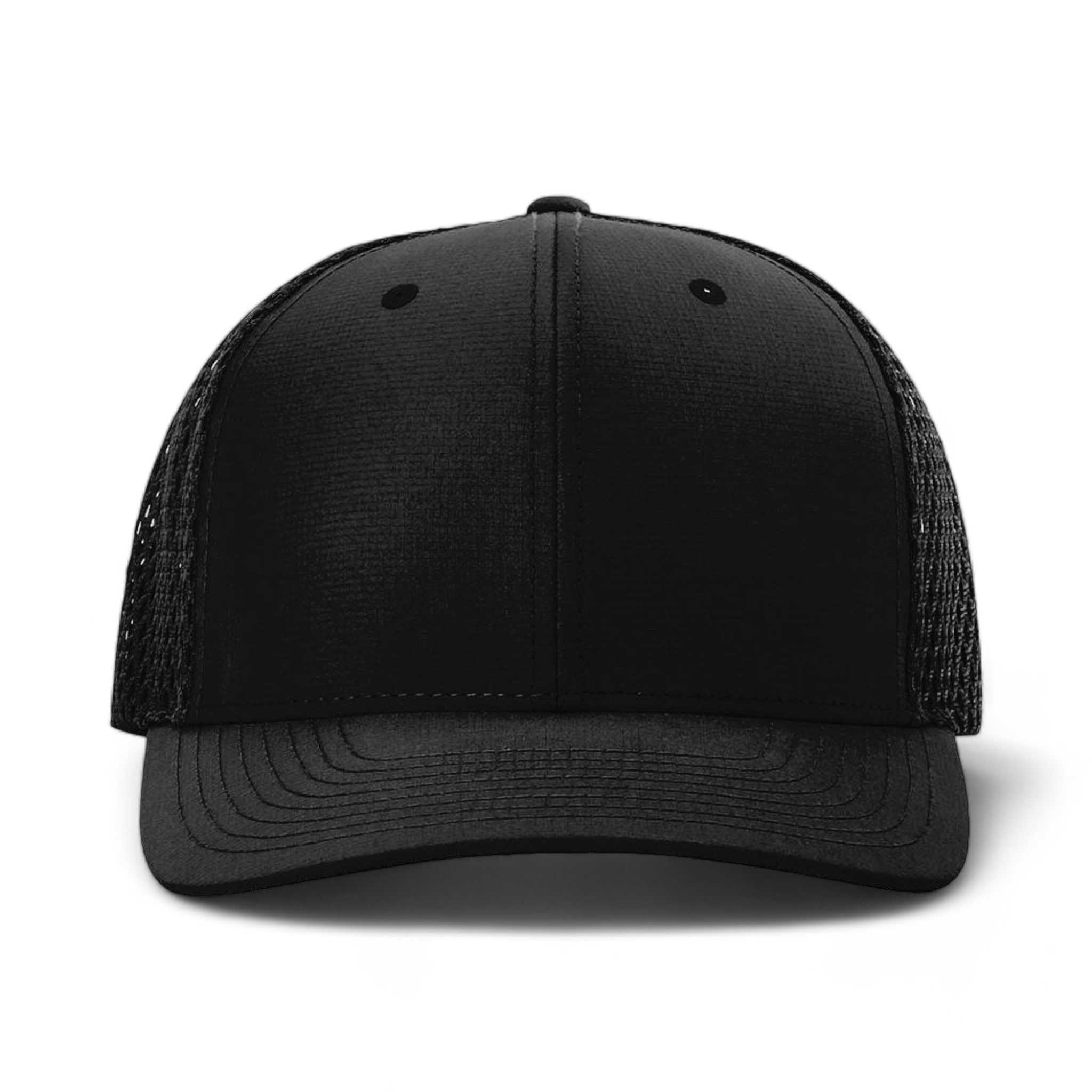 Front view of Richardson 835 custom hat in black