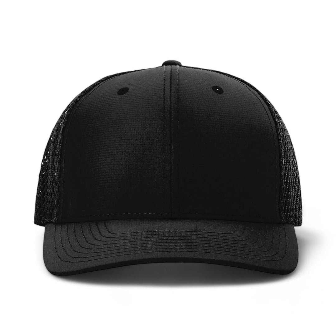 Front view of Richardson 835 custom hat in black