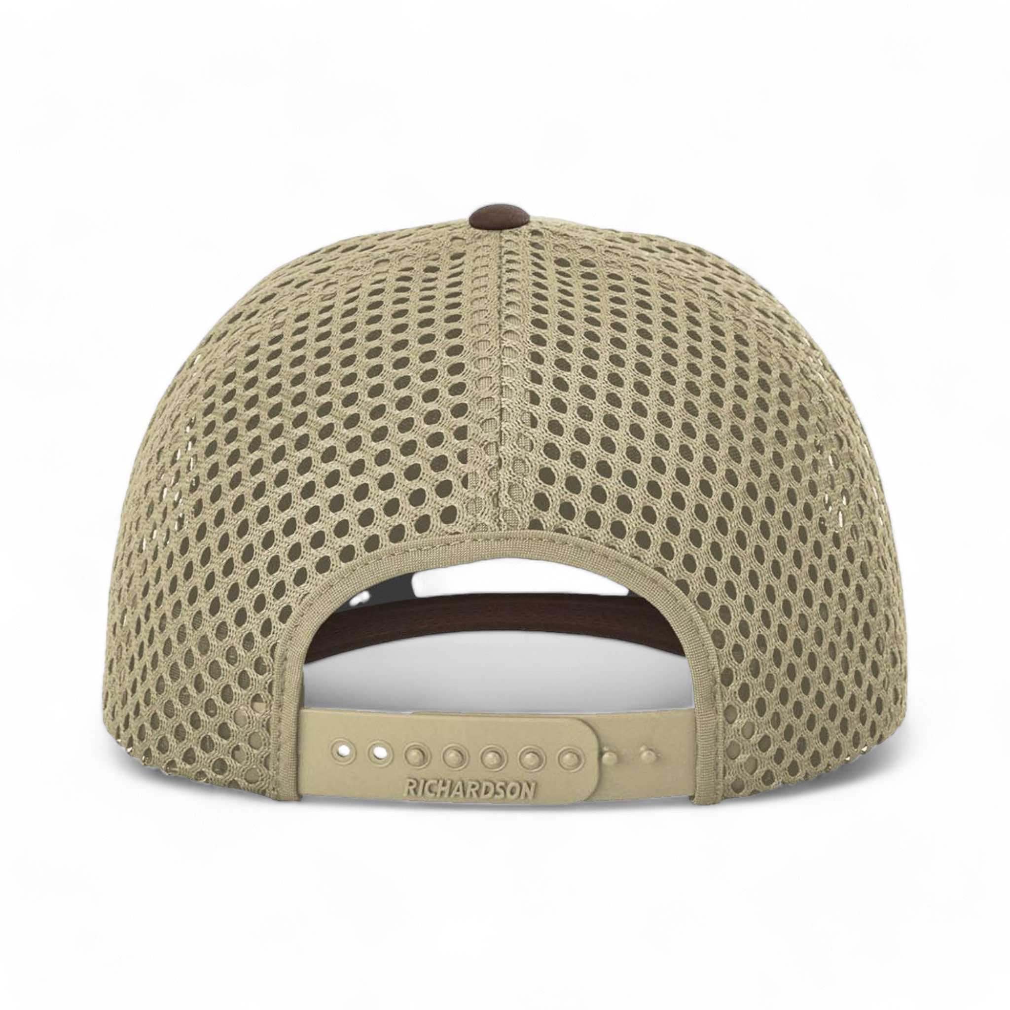 Back view of Richardson 835 custom hat in brown and khaki