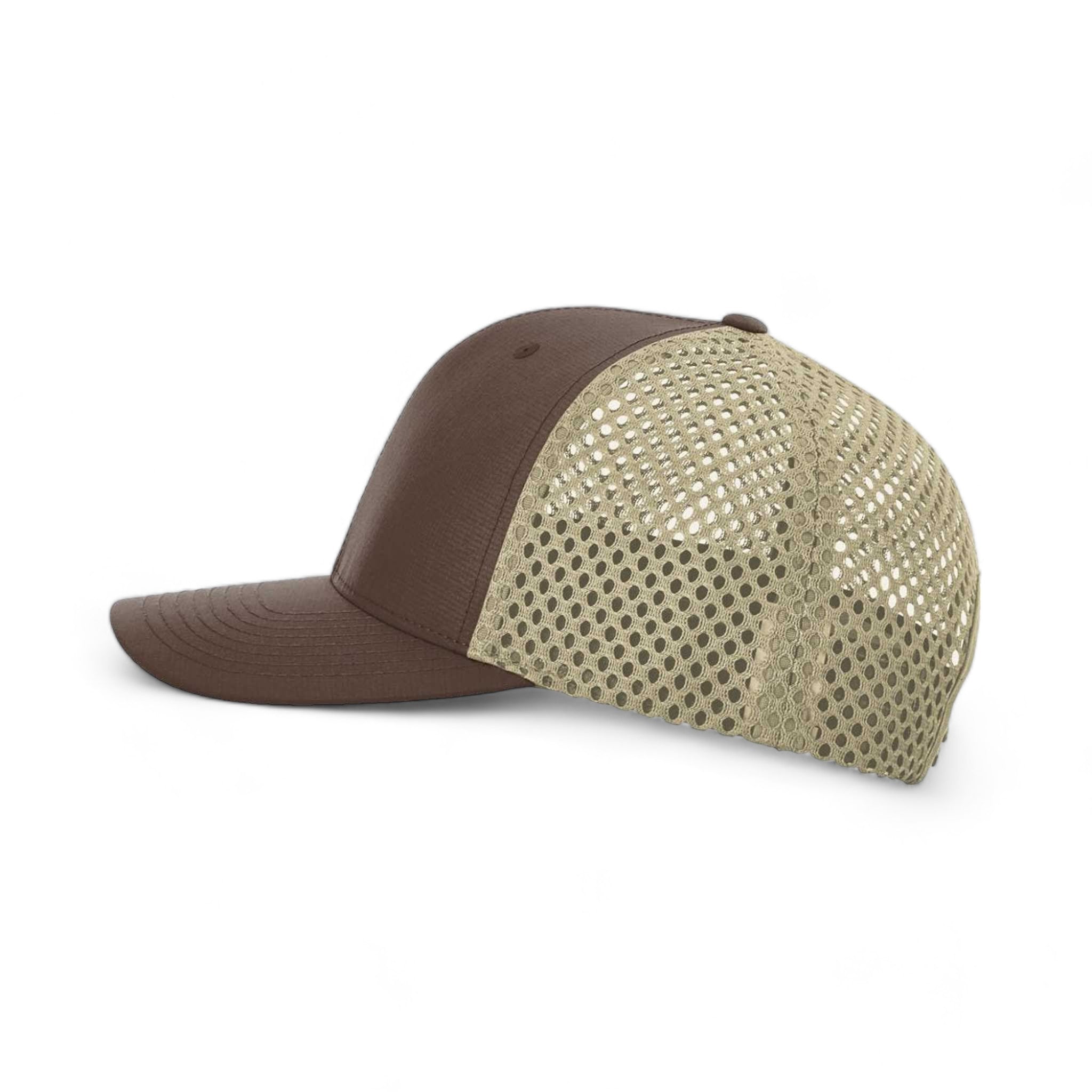 Side view of Richardson 835 custom hat in brown and khaki