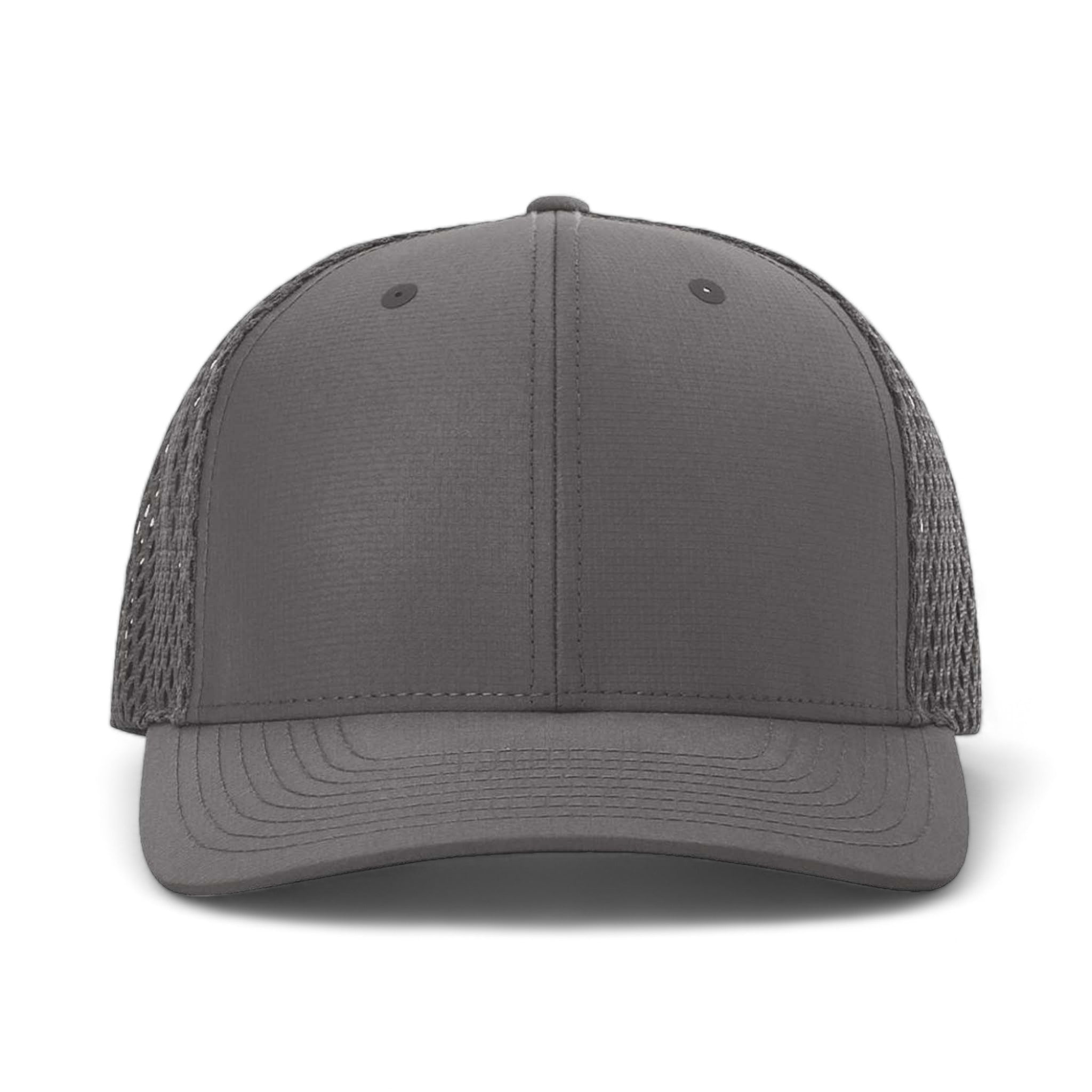 Front view of Richardson 835 custom hat in charcoal