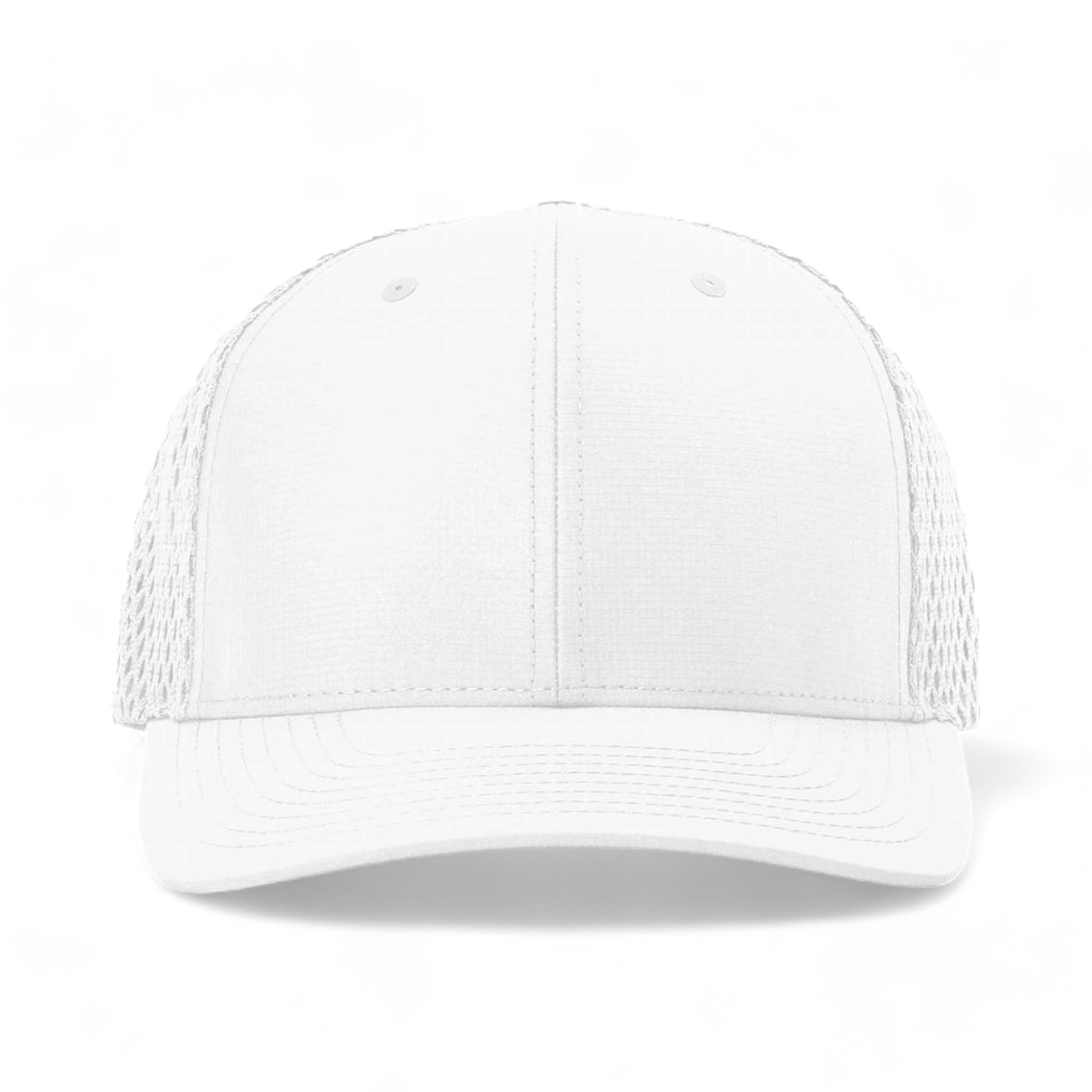 Front view of Richardson 835 custom hat in white