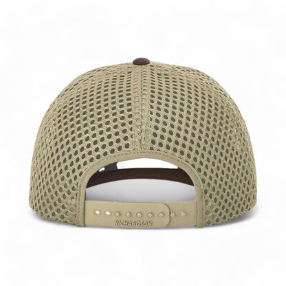 Back view of Richardson 835 custom hat in brown and khaki