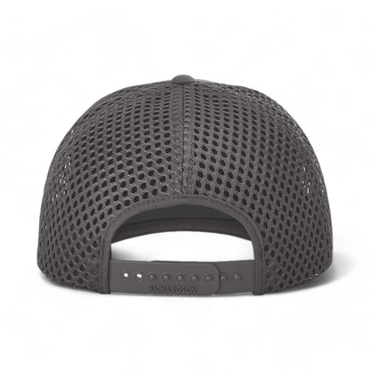 Back view of Richardson 835 custom hat in charcoal