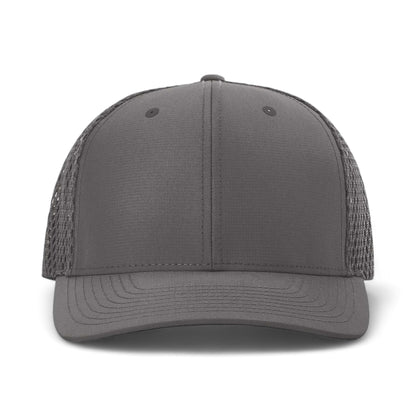Front view of Richardson 835 custom hat in charcoal