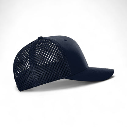 Right side view of Richardson 835 custom hat in navy